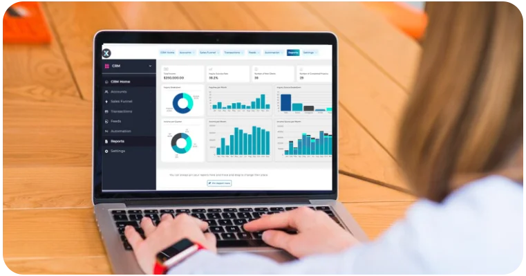 What are the basic controls in a CRM dashboard